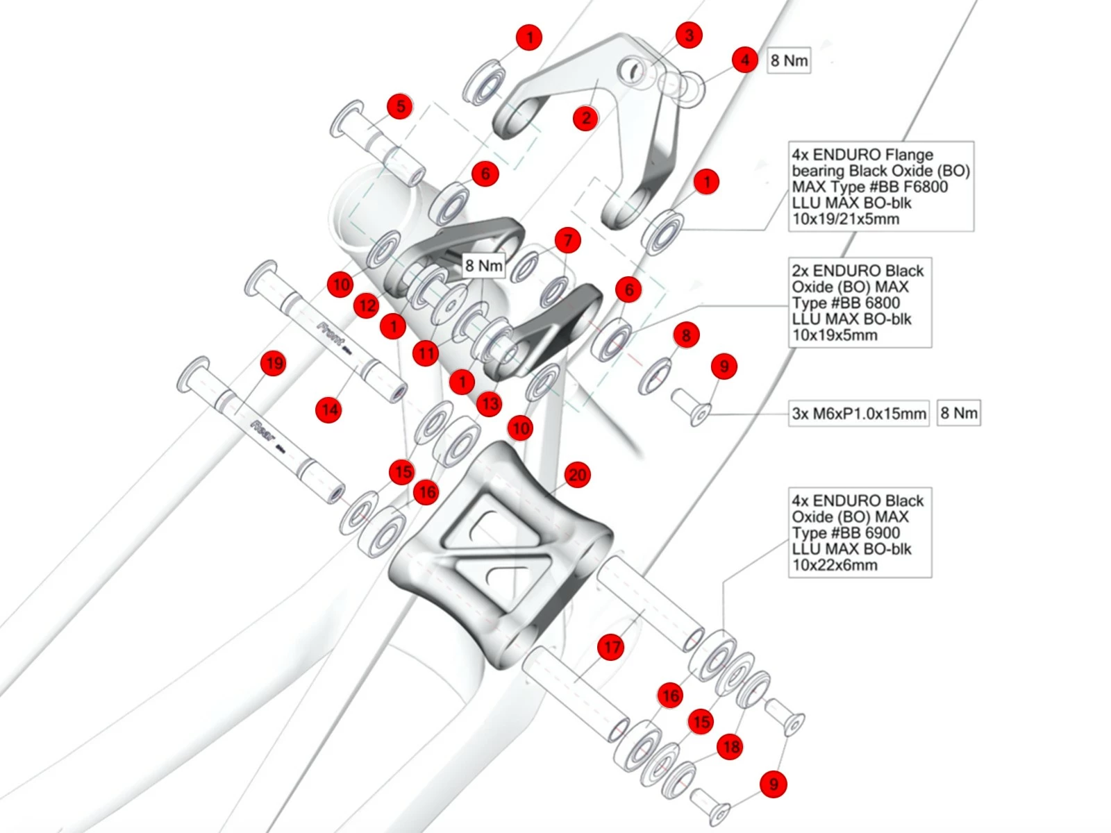 BMC Composants De Suspension Fourstroke / FS01 2023 - 30004131 3 BMC Composants De Suspension Fourstroke / FS01 2023 - 30004131