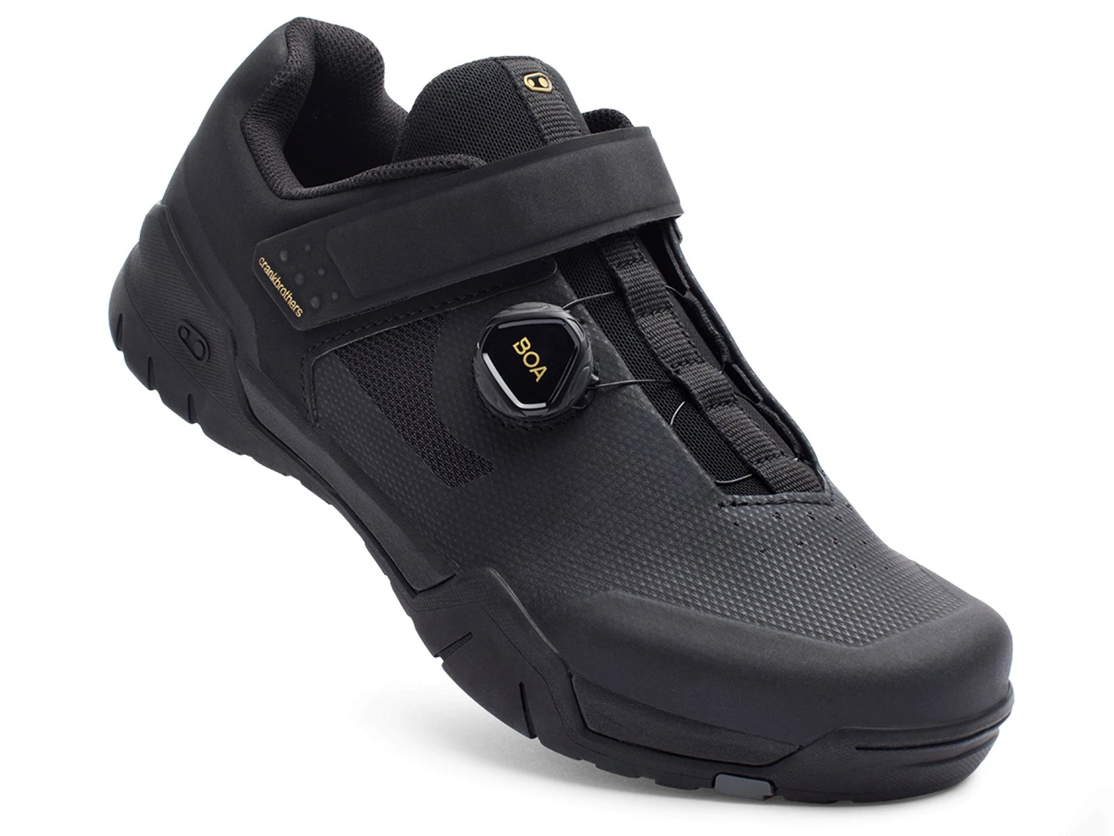 CRANKBROTHERS Mallet E BOA Clipin Chaussures VTT Enduro Black Gold 5 CRANKBROTHERS Mallet E BOA Clipin Chaussures VTT Enduro Black Gold – Image 3
