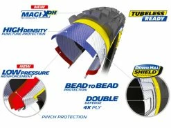 MICHELIN DH Mud Magi-X Pneu Rigide - 27,5 X 2,4 Pouces -Promos Vtt Complets Boutique michelin dh mud magi x pneu rigide 275 x 2 pouces 4