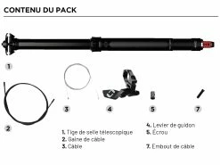 ONOFF Tige De Selle Télescopique 110mm ⌀27,2mm 40cm -Promos Vtt Complets Boutique onoff tige de selle telescopique 110mm 272mm 400cm 1